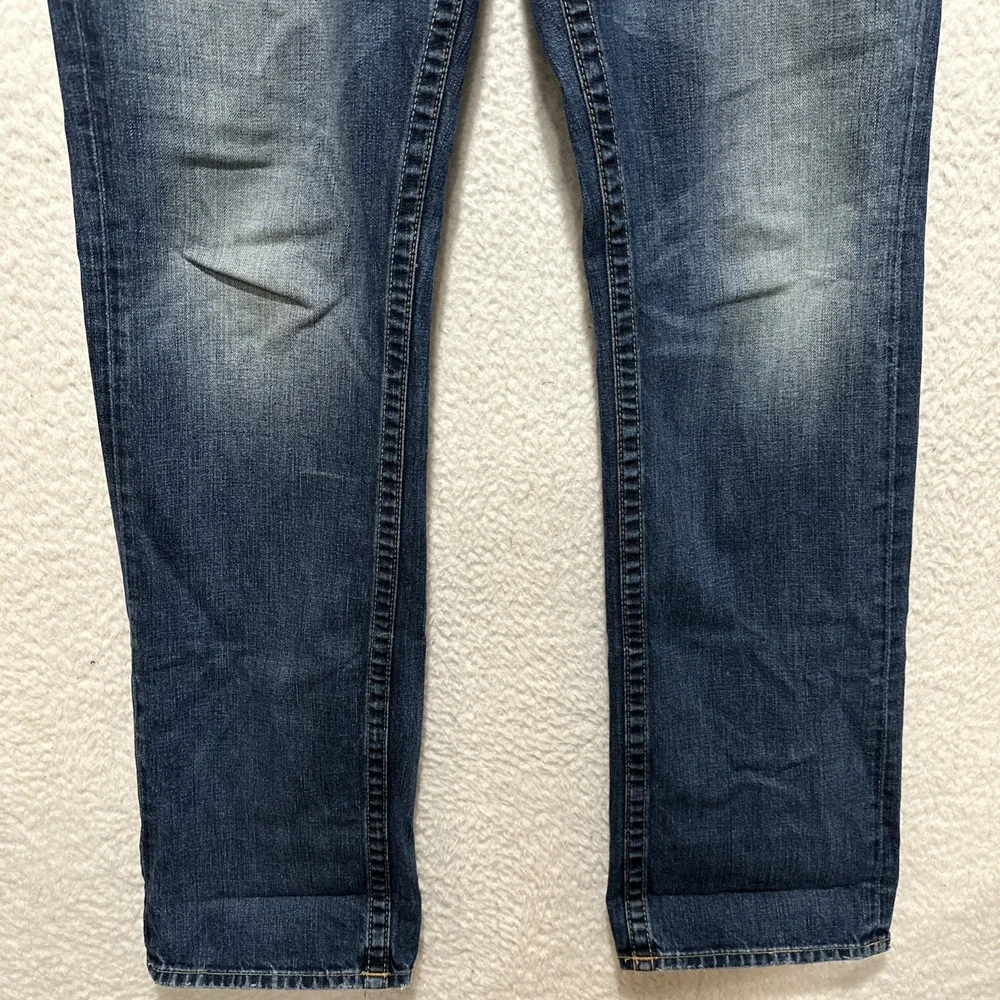 Vintage True Religion World Champ Blue Wash Straight Jeans Sz 36 Made In USA‎